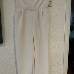 A New Day Cream Jumpsuit with Sophisticated Pleats